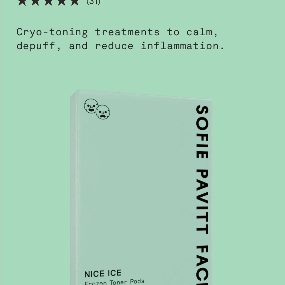 Sofie Pavitt Nice Ice Frozen Toner Pods - Green